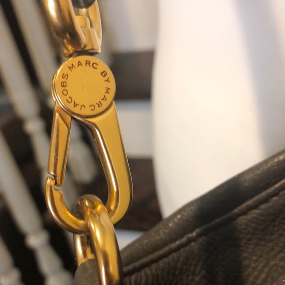 MARC JACOBS Grey Leather Top Handle Crossbody Women’s Workwear Satchel Tote - Picture 10 of 17